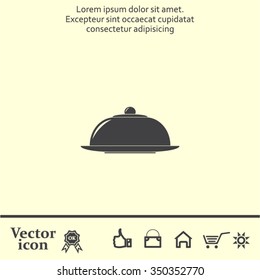 Restaurant cloche .vector icon