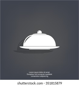 Restaurant cloche .vector icon