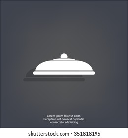 Restaurant cloche .vector icon