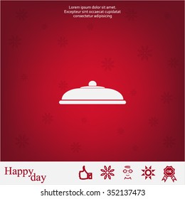 Restaurant cloche .vector icon