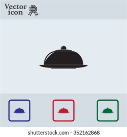 Restaurant cloche .vector icon