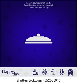 Restaurant cloche .vector icon