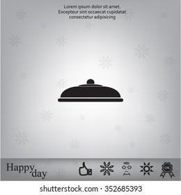 Restaurant cloche .vector icon