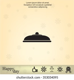 Restaurant cloche .vector icon