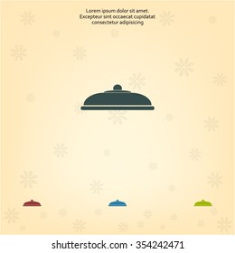 Restaurant cloche .vector icon
