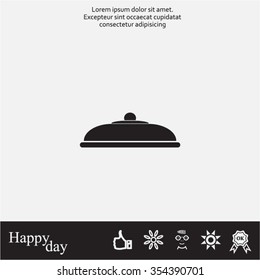 Restaurant cloche .vector icon