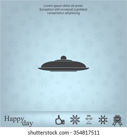 Restaurant cloche .vector icon