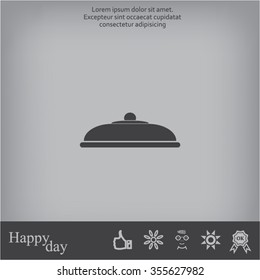 Restaurant cloche .vector icon