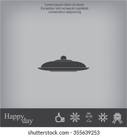 Restaurant cloche .vector icon