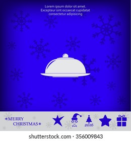 Restaurant cloche .vector icon