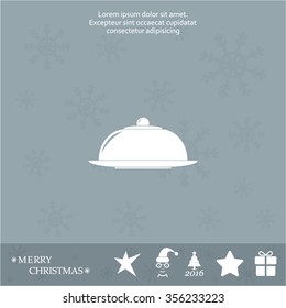 Restaurant cloche .vector icon