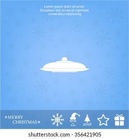 Restaurant cloche .vector icon