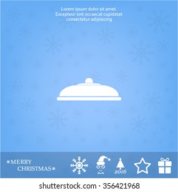 Restaurant cloche .vector icon