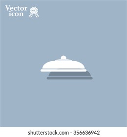 Restaurant cloche .vector icon