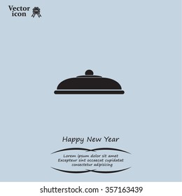 Restaurant cloche .vector icon