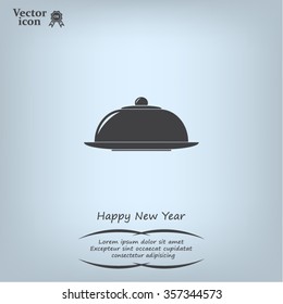 Restaurant cloche .vector icon