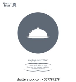 Restaurant cloche .vector icon