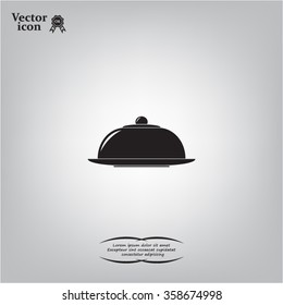 Restaurant cloche .vector icon