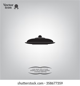 Restaurant cloche .vector icon