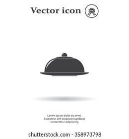 Restaurant cloche .vector icon