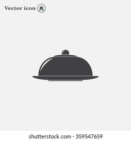 Restaurant cloche .vector icon