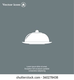 Restaurant cloche .vector icon