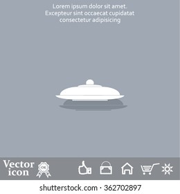 Restaurant cloche .vector icon