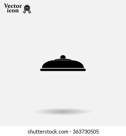 Restaurant cloche .vector icon