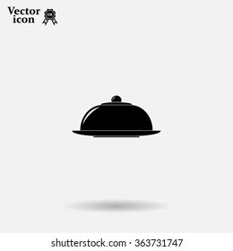 Restaurant cloche .vector icon