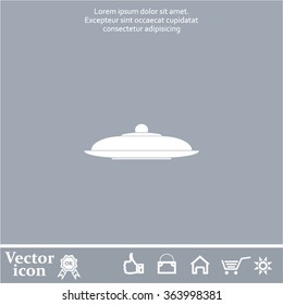 Restaurant cloche .vector icon