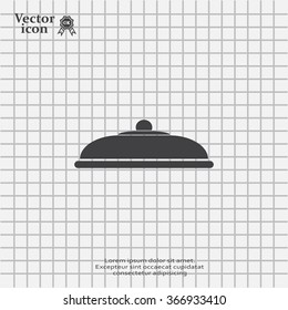 Restaurant cloche .vector icon