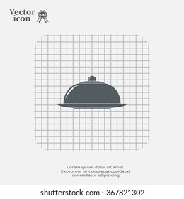 Restaurant cloche .vector icon