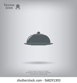 Restaurant cloche .vector icon