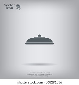 Restaurant cloche .vector icon