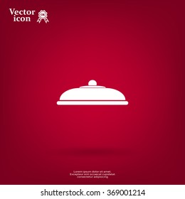 Restaurant cloche .vector icon