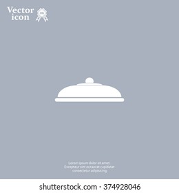 Restaurant cloche .vector icon