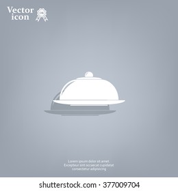 Restaurant cloche .vector icon