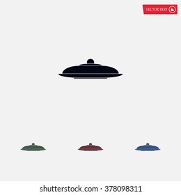 Restaurant cloche, vector icon