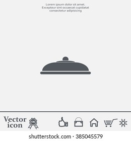 Restaurant cloche .vector icon