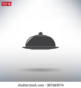 Restaurant cloche .vector icon