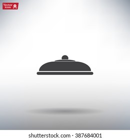 Restaurant cloche .vector icon