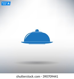 Restaurant cloche .vector icon