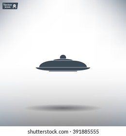 Restaurant cloche .vector icon