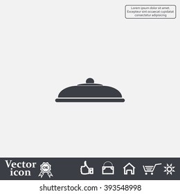 Restaurant cloche .vector icon