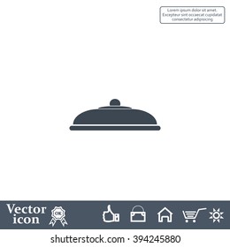Restaurant cloche .vector icon