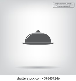 Restaurant cloche .vector icon
