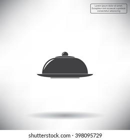 Restaurant cloche .vector icon