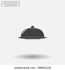 Restaurant cloche .vector icon
