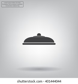 Restaurant cloche. vector icon