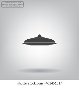 Restaurant cloche. vector icon